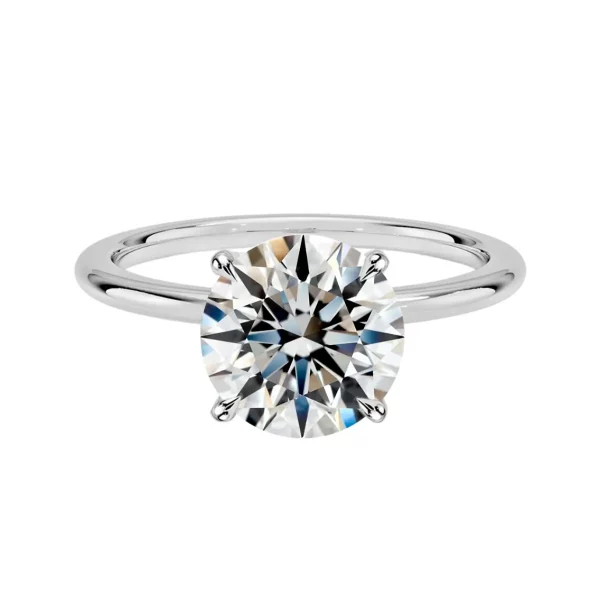 Essentiële ring met diamanten solitaire