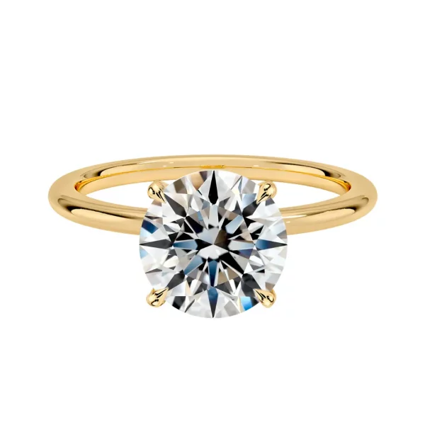 Essentiële ring met diamanten solitaire