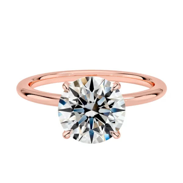 Essentiële ring met diamanten solitaire